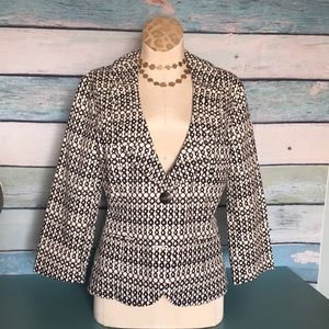 Cabi black & white geometric pattern jacket sz 4